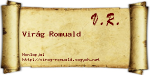 Virág Romuald névjegykártya