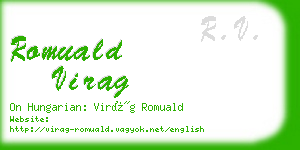 romuald virag business card